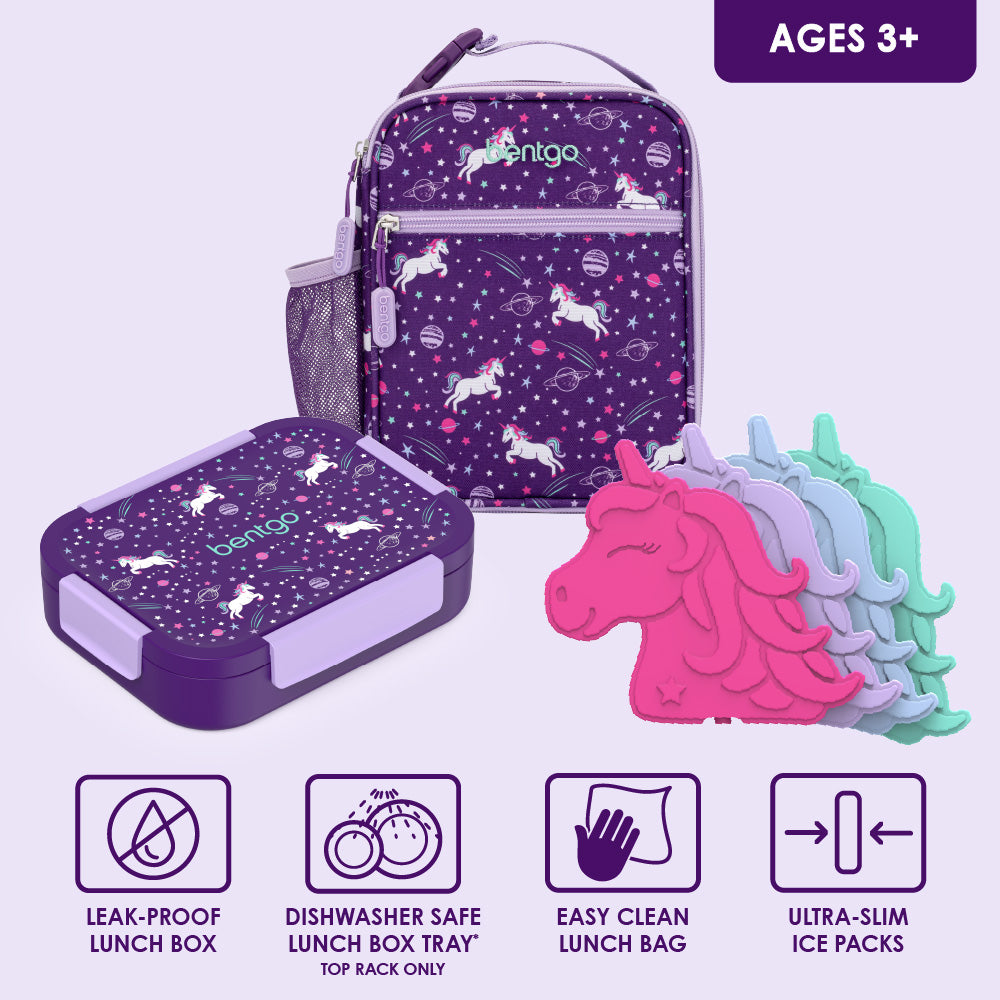 Bentgo Kids Snap & Go Lunch Box. Insulated Lunch Tote. & Ice Packs - Image 12
