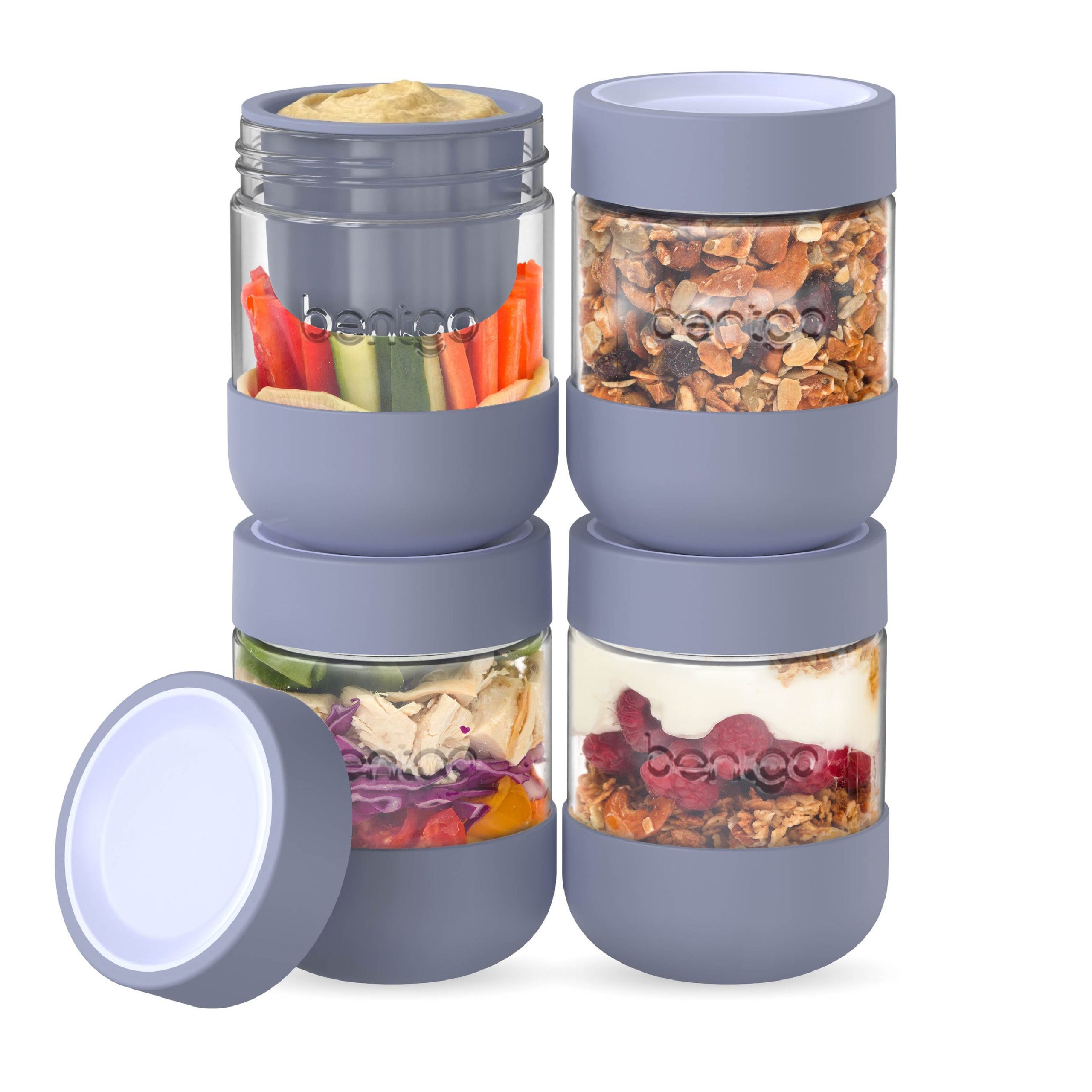 Bentgo Leak-Proof Glass Food Jars. Boots. & Inner Cup (16 fl oz Jars) - Image 8
